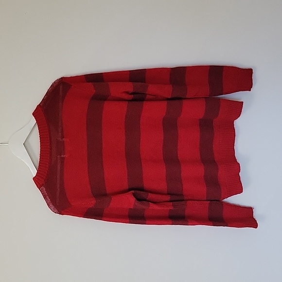 Part Two | Red on red striped sweater | Size medium - Picture 4 of 5